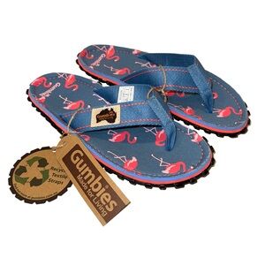 Gumbies Islander Pink Flamingo Flip Flops NWT Wms 8 /Mens 7 EUR 39